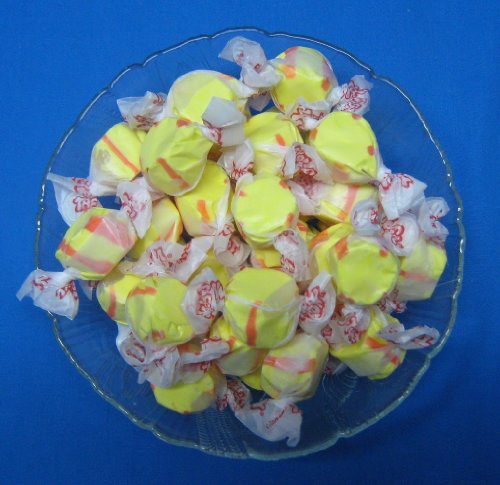 Banana Flavored Taffy Town Salt Water Taffy 2 Pound logo