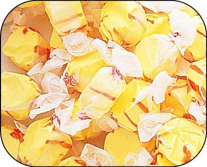 Banana Yellow Gourmet Salt Water Taffy 1 Pound Bag logo