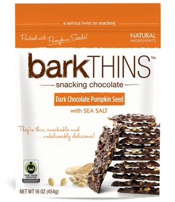 Bark Thins Snacking Chocolate Dark Chocolate Pumpkin Seed With Sea Salt 16 Oz. logo