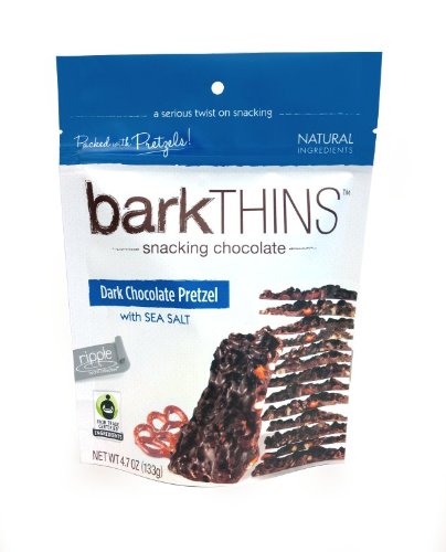 Barkthins Snacking Dark Chocolate, Pretzel With Sea Salt, 4.7 Ounce logo