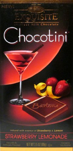 Bartons Exquisite Luscious Milk Chocolate Bars: Chocotini – Strawberry Lemonade (Pack of 4) 3.5 Oz Bars logo