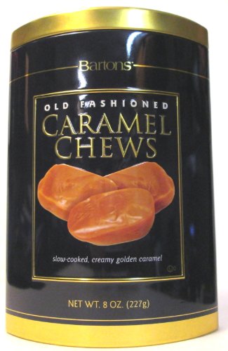 Bartons Old Fashioned Caramel Chews, 8 Oz Tin logo