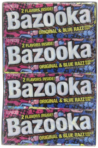 Bazooka 12 Count Original & Blue Razz Gum logo