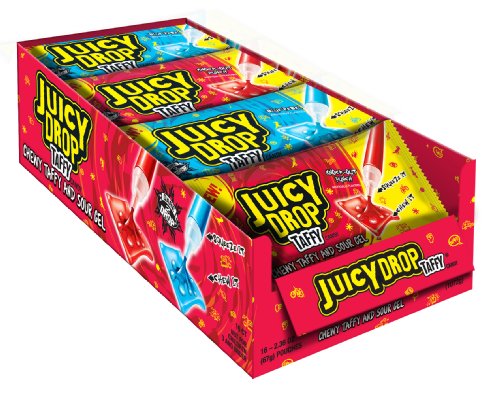 Bazooka Juicy Drop Taffy, 2.36 Ounce (Pack of 16) logo