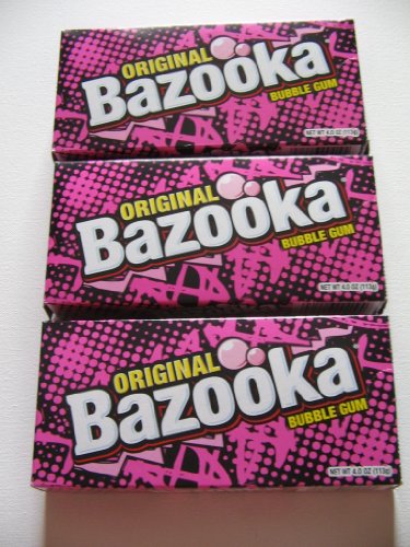Bazooka Original Bubble Gum (4.Oz) 3 Pack logo