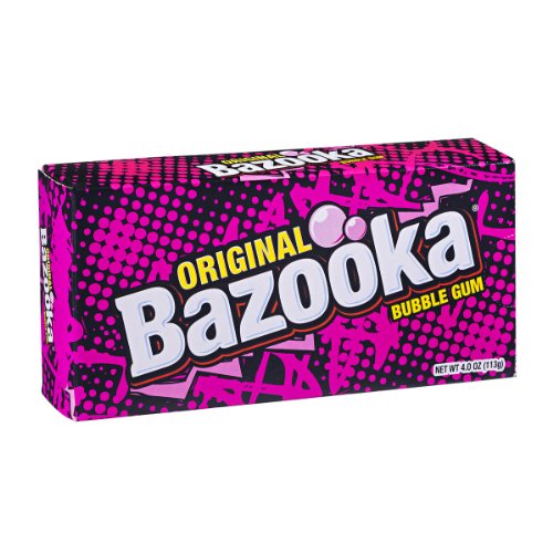 Bazooka Original Bubble Gum, 4 Oz (Pack of 12) logo