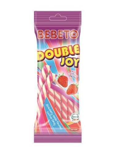 Bebeto Double Joy, Strawberry & Vanilla Flavored Candy (4 Oz X 12 Pack) logo