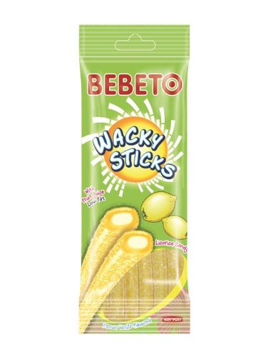 Bebeto Wacky Sticks, Lemon & Vanilla Flavored Candy ( 4 Oz X 12 Pack) logo