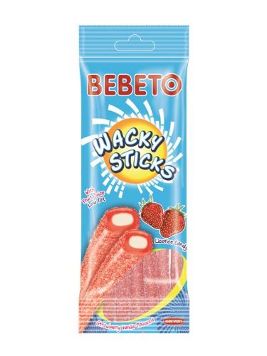 Bebeto Wacky Sticks, Strawberry & Vanilla Flavored Candy (4 Oz X 12 Pack) logo