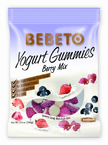 Bebeto Yogurt Gummies Candy, Berry Mix Gummy 3.5 Oz. (Pack of 12) logo