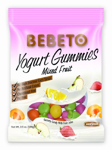 Bebeto Yogurt Gummies Candy, Mixed Fruit 3.5 Oz. (Pack of 12) logo