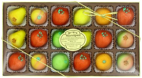 Bergen Marzipan M-1 Assorted Fruit, 8 Ounce logo