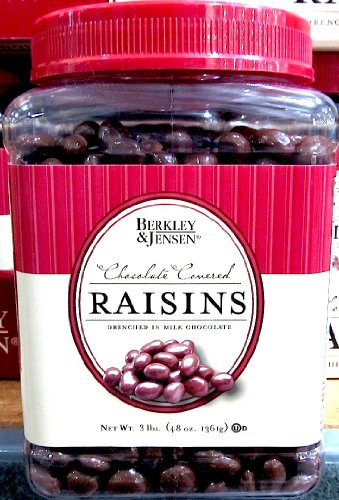 Berkley & Jensen Chocolate Covered Raisins 48 Oz logo