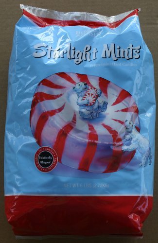 Berkley & Jensen Starlight Round Mints Peppermint Hard Candies Individually Wrapped (6 Lb Bag) logo