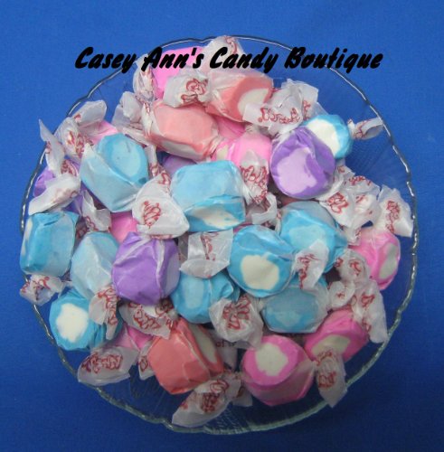 Berry and Cream Assortment Flavored Taffy Town Salt Water Taffy 1 Pound logo