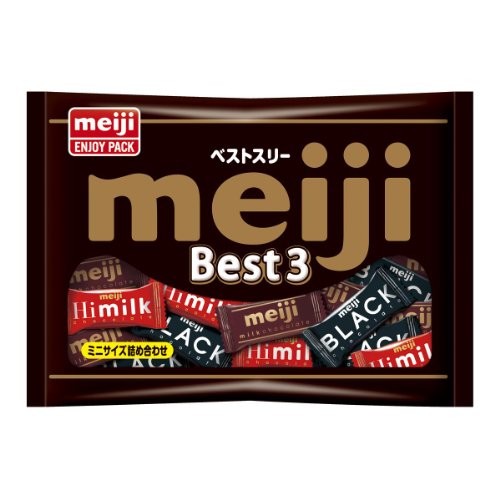 Best 3 (milk Chocolate, Hi Milk, Black Chocolate) By Meiji From Japan logo