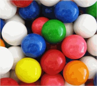 Big Bubble Assorted Large Gum Balls 1 – 5lb Bag logo