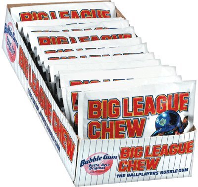 Big League Chew-shredded Bubble Gum, 24 Packets Original logo