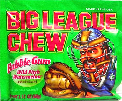 Big League Chew Wild Pitch Watermelon Bubble Gum 12 – 2.12 Oz Pouches logo