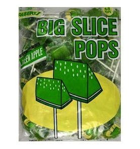 Big Slice Lollipops Green Apple, 48 Count logo