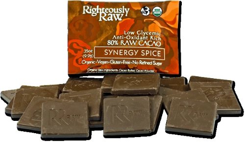 Bite Size Raw Chocolates – Synergy Spice – 80% Raw Cacao (16/0.35 Oz Pieces) logo