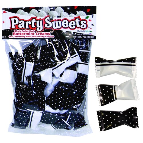 Black and White Polka Dot Party Mints (50 Ct) logo