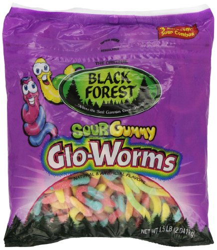 Black Forest Sour Gummy Glo Worms Candy, 4.5-pound Resealable Bags (Pack of 2) logo