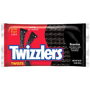 Black Licorice Twizzler Twists, 3lbs/3 Bags logo