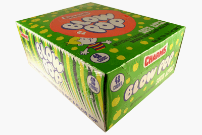 Blow Pops 48 Pack Sour Apple logo