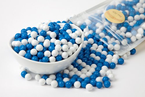 Blue and White Sixlets (1 Pound Bag) logo