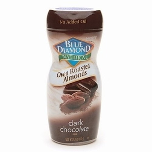 Blue Diamond Oven Roasted Almonds, Dark Chocolate, 8 ounce Container logo