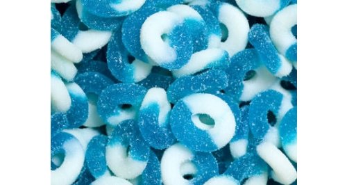 Blue Raspberry Gummi Rings, 2.25 Pound Bag logo