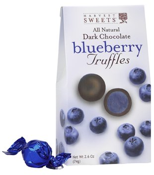 Blueberry Truffles, Dark Chocolate Shell 2.6 Oz logo