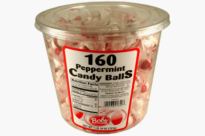 Bob’s Mint Peppermint Candy Balls 160 Piece Jar logo