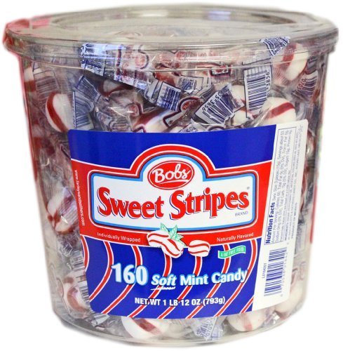 Bob’s Sweet Stripes Soft Mint Candy 160ct. Tub logo