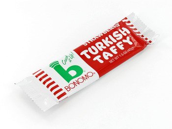 Bonomo Strawberry Old-fashioned Turkish Taffy 1.5oz. logo