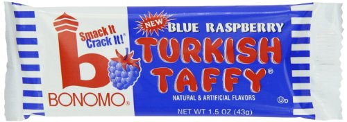 Bonomo Turkish Taffy Bar, Blue Raspberry, 1.5 Ounce (Pack of 24) logo