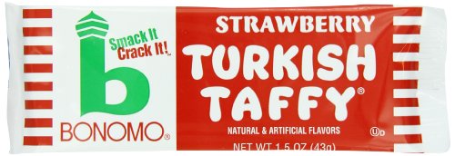 Bonomo Turkish Taffy Bar, Strawberry, 1.5 Ounce (Pack of 24) logo