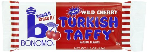 Bonomo Turkish Taffy Bar, Wild Cherry, 1.5 Ounce (Pack of 24) logo