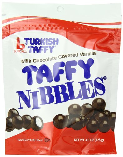 Bonomo Turkish Taffy Nibbles, Vanilla, 4.5 Ounce (Pack of 12) logo