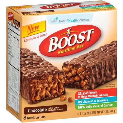 Boost Nutrition Bar, Chocolate 8 Ct (Pack of 6) logo