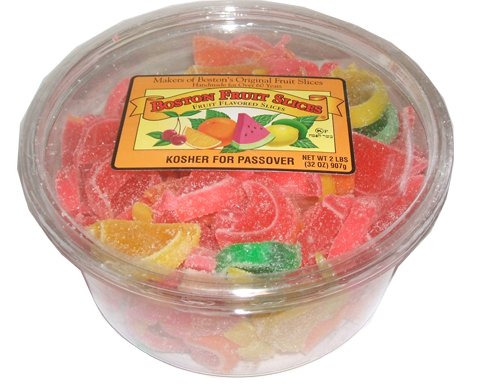 Boston Fruit Slices Fruit Flavored Jelly Candy Minis 2 Pound Tub Kosher Candy logo