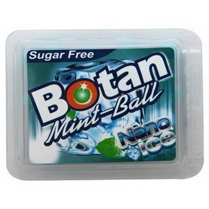 Botan Mint Ball Nano Ice Breath Freshener Triple Action Sugarfree Net Wt 5 G (25 Pellets) X 2 Boxes From Thailand logo