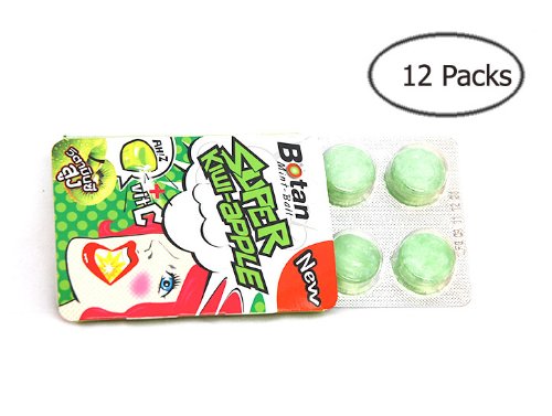 Botan Mint-ball, Super Kiwe-apple Flavor Plus Vitamin C Candy X 12 Packs logo