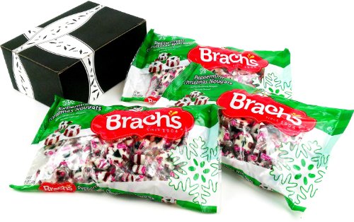 Brach’s Peppermint Christmas Nougats, 12 Oz Bags In A Gift Box (Pack of 3) logo