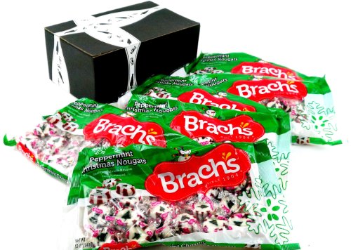 Brach’s Peppermint Christmas Nougats, 12 Oz Bags In A Gift Box (Pack of 6) logo