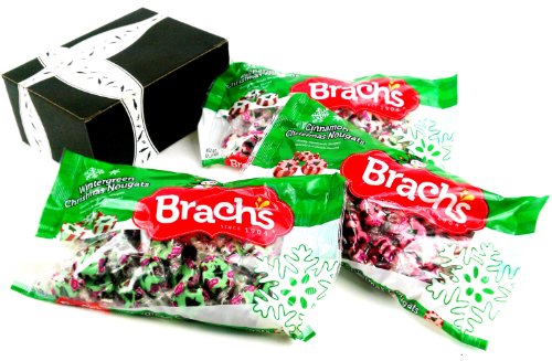 Brach’s Peppermint, Wintergreen, and Cinnamon Christmas Nougats, 12 Oz Bags In A Gift Box (Pack of 3) logo