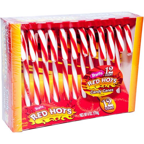 Brach’s Red Hots Cinnamon Flavored Candy Canes, 12 Count, 6 Oz logo