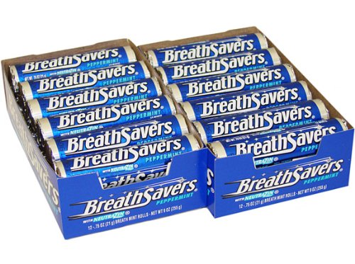 Breathsavers – Peppermint, .75 Oz Rolls, 24 Count logo