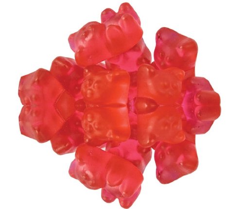 Bright Pink Bubble Gum Flavored Gummy Bears 5 Pound Bulk Bag logo